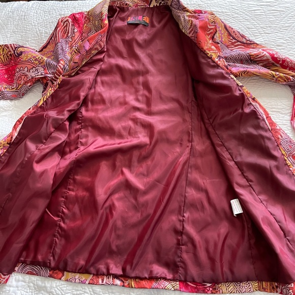 Isle Apparel Long Tunic Coat Multi Color Size Large - Picture 9 of 9